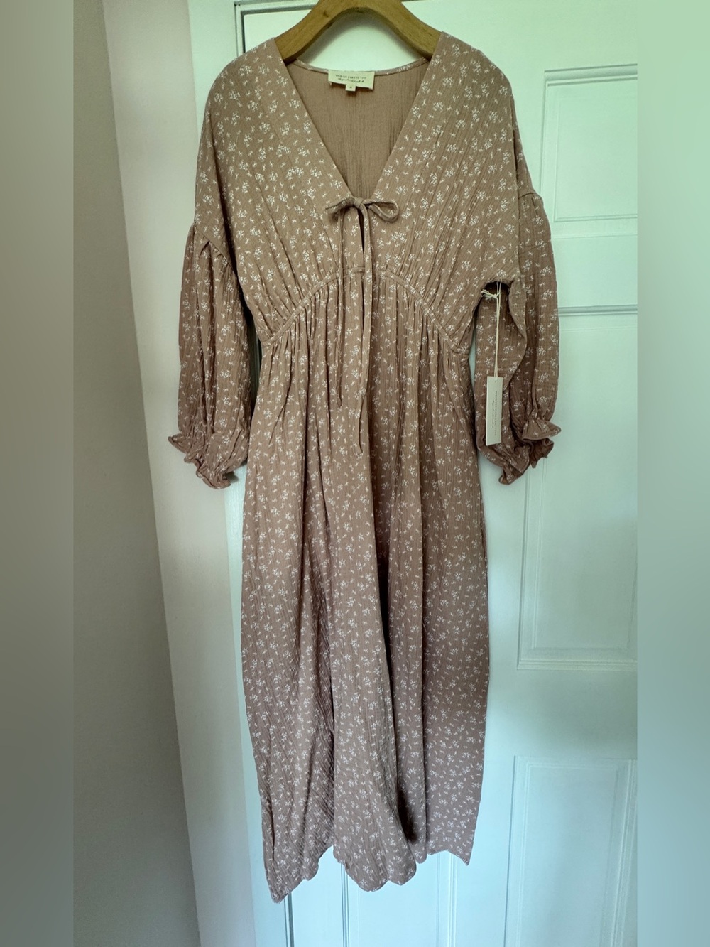 NWT, Worth Collective 100% Cotton Dress, M, Rose Foliage - Picture 7 of 17